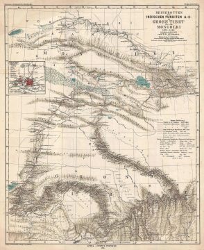 1885 Atkinson Map of Western China