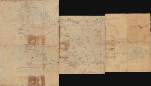 1942 Manuscript Map of Guadalcanal, Solomon Islands