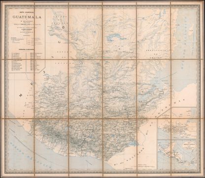 1886 Bianconi Map of Guatemala