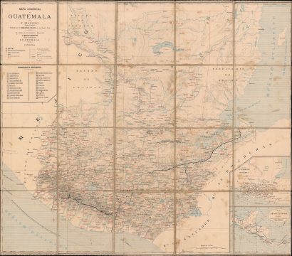 1890 Bianconi Map of Guatemala
