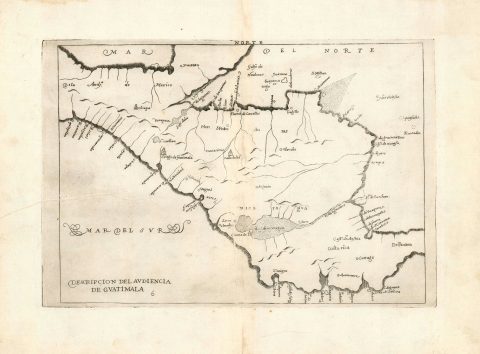 1726 Herrera y Tordesillas Map of Guatemala, Costa Rica, Nicaragua and Panama