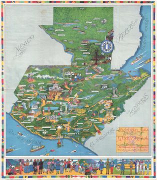 1950 Latour Pictorial Map of Guatemala