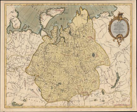 1775 Treskot Map of Western Siberia, Russian Empire