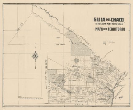 1920 Moro Map of Chaco Province, Argentina