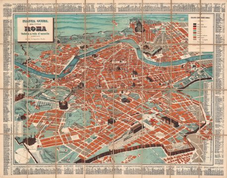 1900 Bulla Pictorial Tourist Map of Rome, Italy