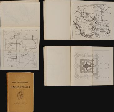 1928 Marchal Map of Angkor Temple Complex, Cambodia, and Guidebook