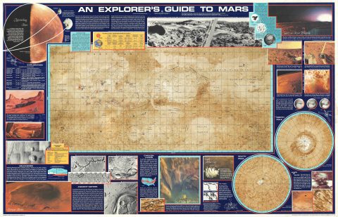 1986 Planetary Society Persuasive Pictorial Map of Mars