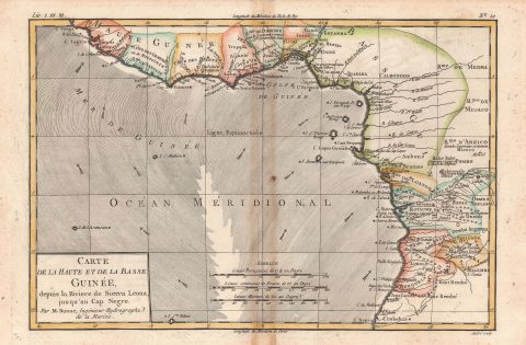 1780 Raynal / Bonne Map of Guinea