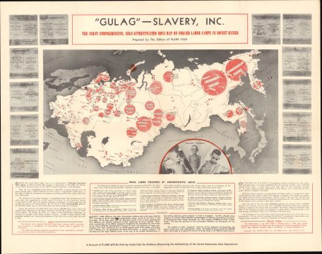 1947 'Plain Talk' Cold War Propaganda Gulag 'Slavery' Map of the Soviet Union