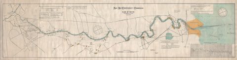 1927 Muller Map of the Hai River, Tianjin (Tiantsin), China