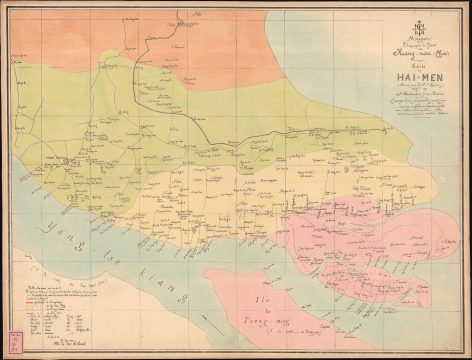 1889 Jesuit Havret Map of Shanghai Region: Nantong (南通), Hai-men (海门), and Chongming (崇明