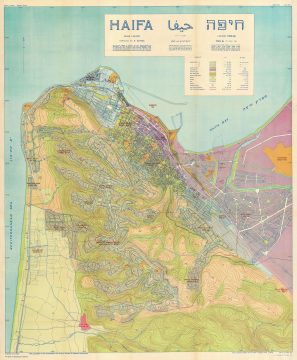 1937 Soffer 'Master Plan' of Haifa, Israel (British Mandate Palestine)