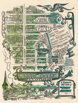 1967 Terré 'Hobbit's-Eye' Pictorial Map of Haight-Ashbury, San Francisco