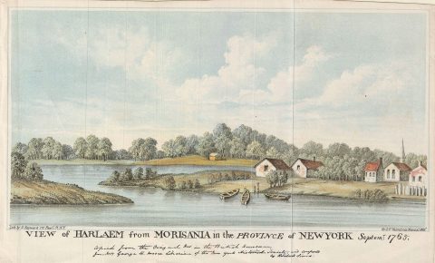 1765 Valentine View of Harlem, New York