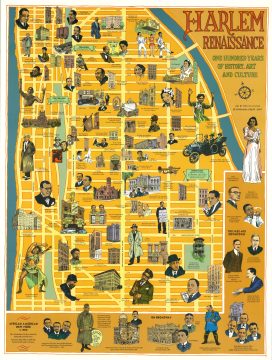 2003 Millionaire Pictorial Map of Harlem, New York City, Harlem Renaissance