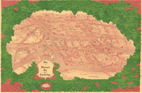 1978 Domino Pictorial View of Harvard Square and Environs, Cambridge, Mass.