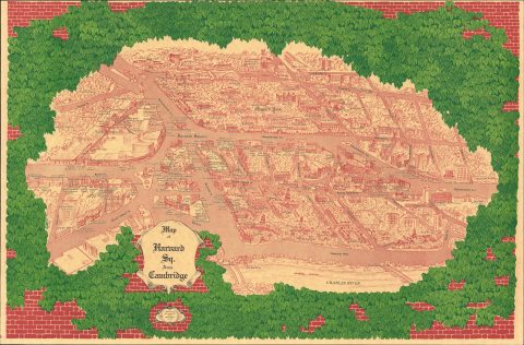 1978 Domino Pictorial View of Harvard Square and Environs, Cambridge, Mass.