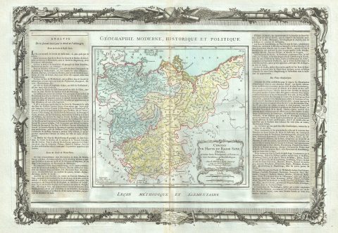 1786 Desnos and de la Tour Map of Lower Saxony and Upper Saxony, Germany