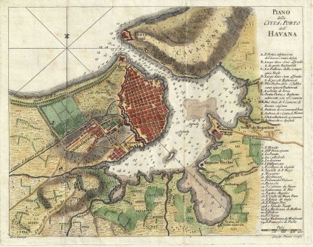 1763 Coltellini Map or Plan of the Port of Havana, Cuba