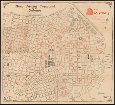 1948 Gilberto Machado Abreu Map of Central and Old Havana