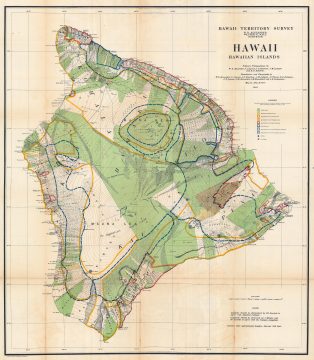 1906 Donn Map of Hawaii, Hawaiian Islands