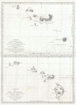 1797 Perouse Map of Hawaii