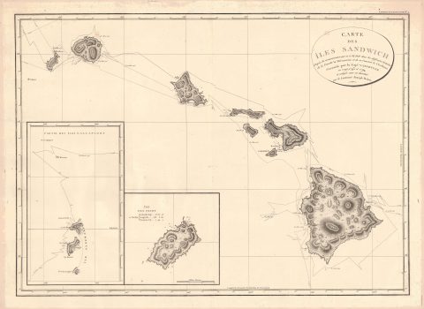 1799 Vancouver Map of Hawaii