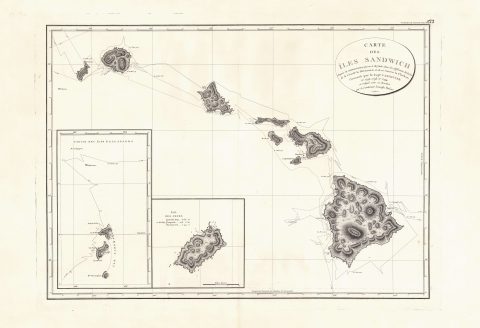 1799 Vancouver Map of Hawaii