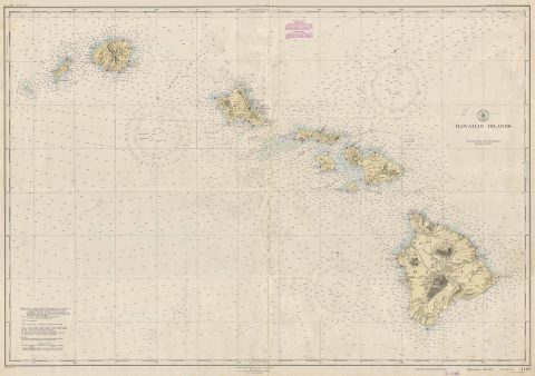 1948 U.S. Coast Survey Chart of the Hawaii or around Hawaiian Islands