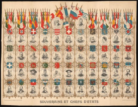 1903 Bressler / Charaire Chromolithographic Broadside of World Heads of State