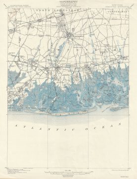 1900 U.S.G.S. Map of Hempstead, Long Beach, Long Island, New York