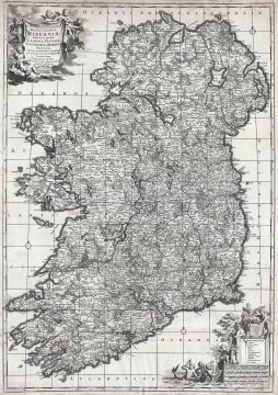 1720 De Wit Map of Ireland