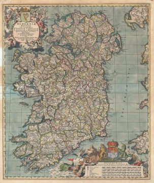 1690 Visscher Map of Ireland