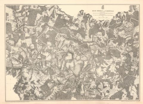 1867 Weyss Map of the Battle of High Bridge (American Civil War)