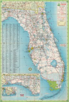 1958 Gousha Map of Florida