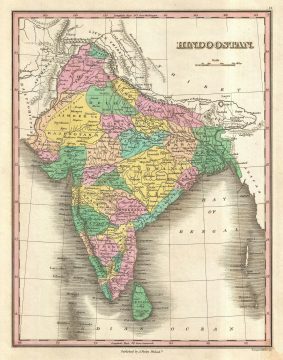1827 Finley Map of India