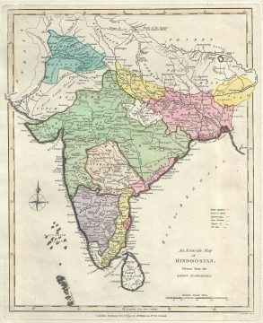 1791 Wilkinson Map of India