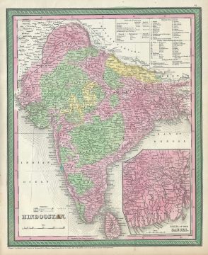 1854 Mitchell Map of India