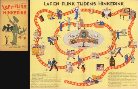 1945 Omnium Dutch Pictorial Gameboard of Life Under Occupation During WWII