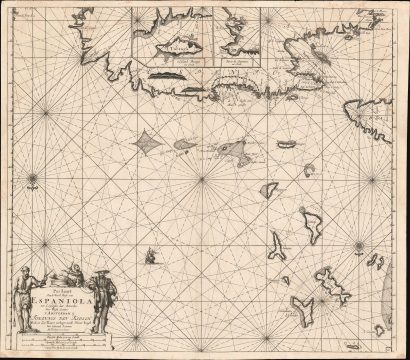 1695 Van Keulen 'Pirate' Map of the Hispaniola and Eastern Cuba