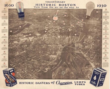 1930 Fairchild Aerial Surveys and Champion Radio Works View of Historic Boston