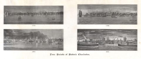 1940 Broadside with Four Views of Charleston, South Carolina