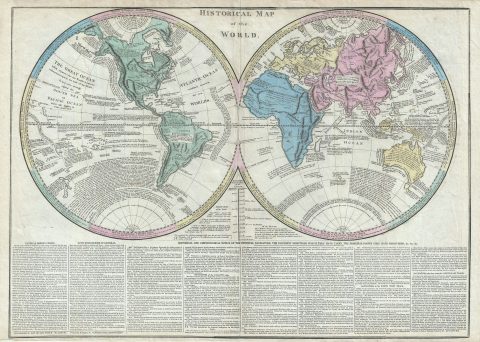 1813 Juigne Historical Map of the World