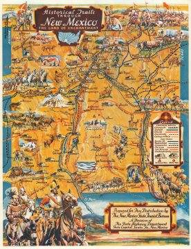 1940 Stedman Pictorial Map of New Mexico