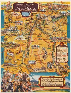 1940 Stedman Pictorial Map of New Mexico