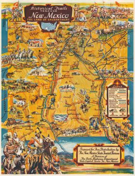 1940 Stedman Pictorial Map of New Mexico