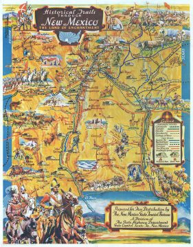1940 Stedman Pictorial Map of New Mexico