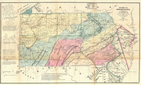 1875 Sheafer Map of Pennsylvania