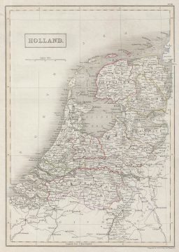 1840 Black Map of Holland