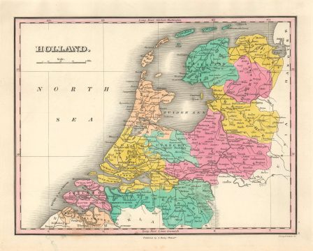 1827 Finley Map of Holland or the Netherlands